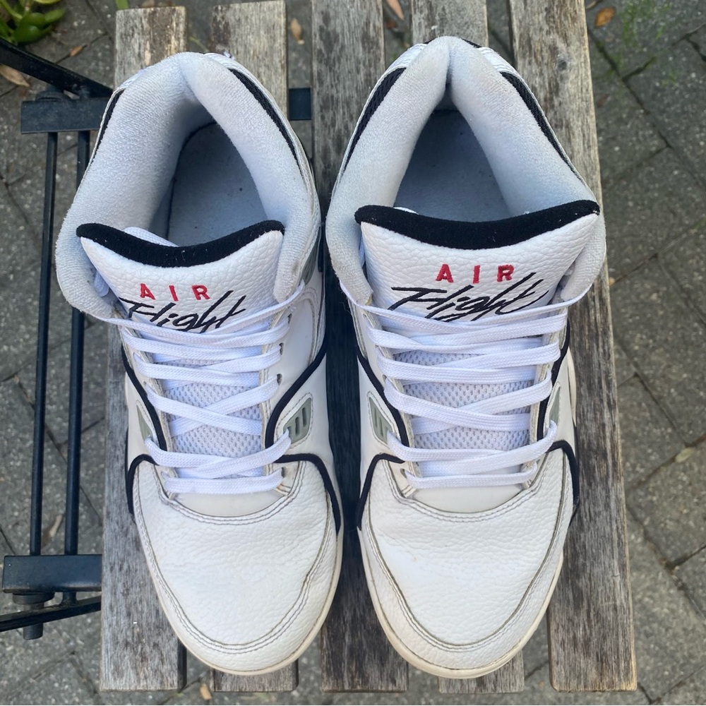 Nike Air Flight 89 'White Black' Sneakers Men's Size 9 Basketball DB5918-100 - Picture 12 of 15